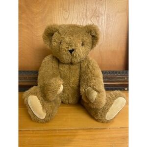 Vermont Teddy Bear Company 15 inch Jointed Plush Bear Brown Shaggy Fur USA Made